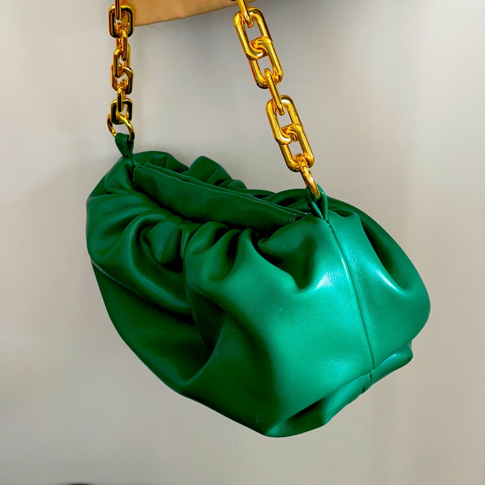 Faux Leather Pouch Bag 💚
